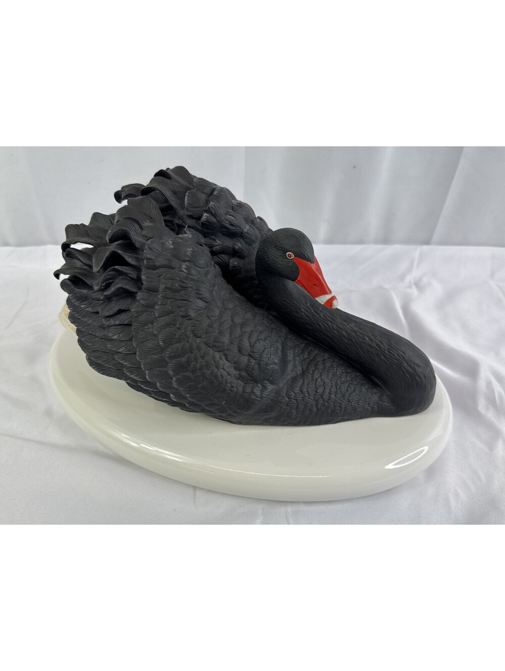 Vtg A+ Franklin Mint Black Australian Swan Ronald Van Ruyckevelt Porcelain 1987